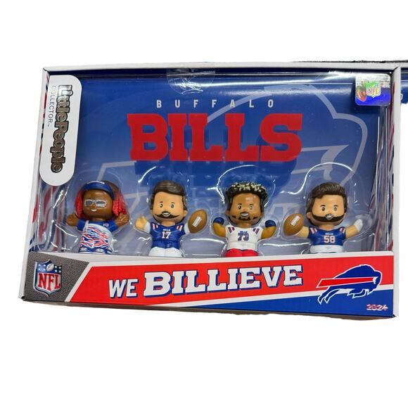 Buffalo Bills NWT 2024 Little People collector J. Allen, Dawkins Milano NEW - Picture 1 of 4